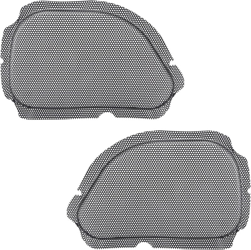 VPZMT Fairing Mesh Front Speaker Grills Cover Replacement for 1998-2013 Harley Road Glide FLTR Models, Replace# 77021-98B & 77022-98B (Style-Bright Black) - Image 5